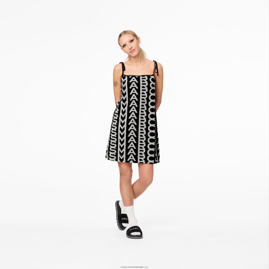 de badstof schortjurk met monogramMarc JacobsBBN88Z523