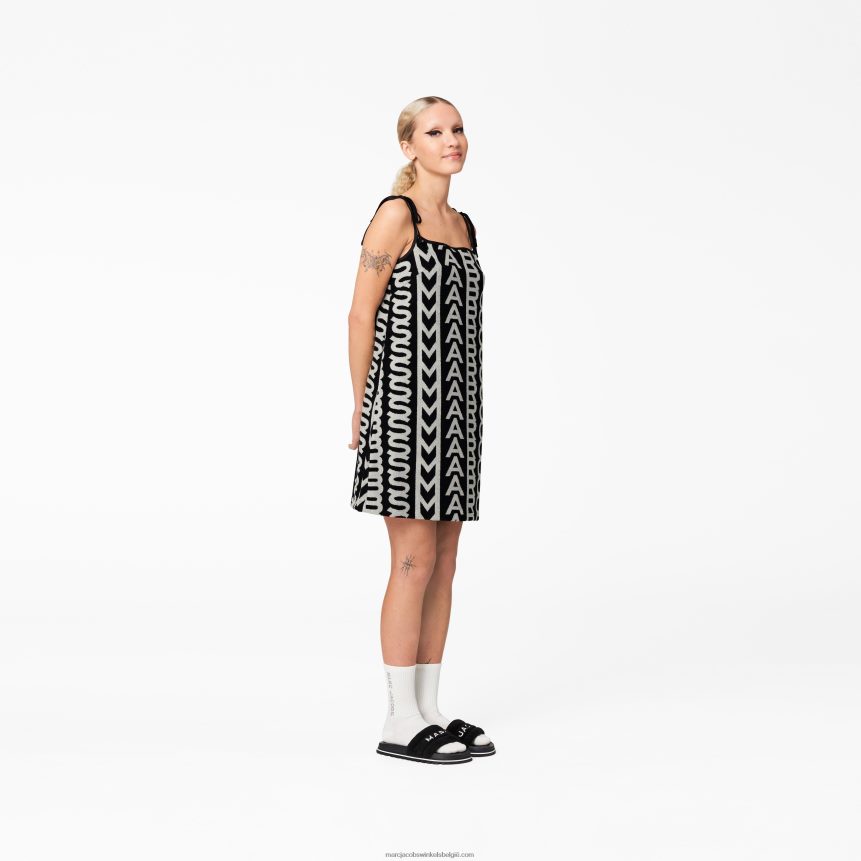 de badstof schortjurk met monogramMarc JacobsBBN88Z523
