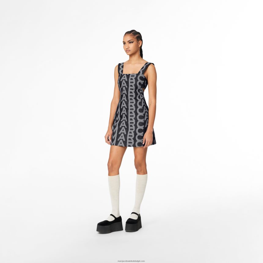 de monogram denim jurk met uitsnijdingMarc JacobsBBN88Z505
