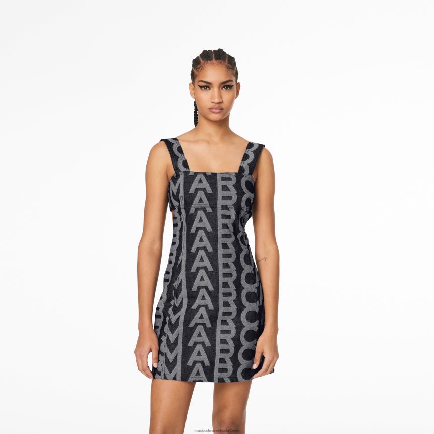 de monogram denim jurk met uitsnijdingMarc JacobsBBN88Z505