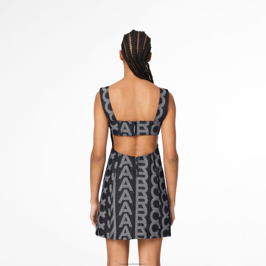 de monogram denim jurk met uitsnijdingMarc JacobsBBN88Z505